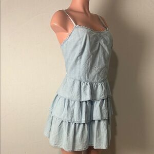 Arizona Blue Tiered Women’s Dress Smocked Back Spaghetti Straps Size XXL NWT